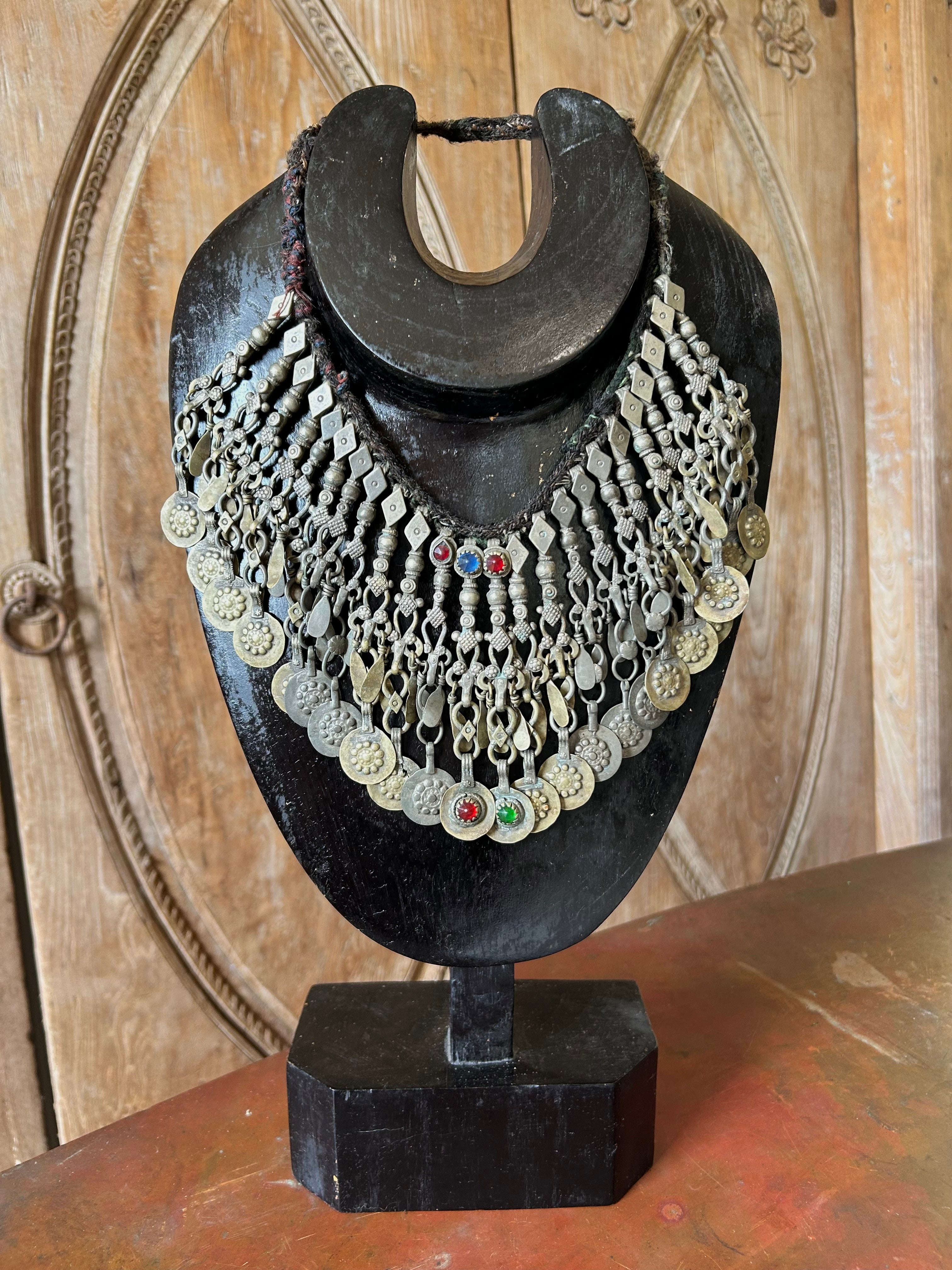 Afghani Antique Tribal Coin Silver Necklace