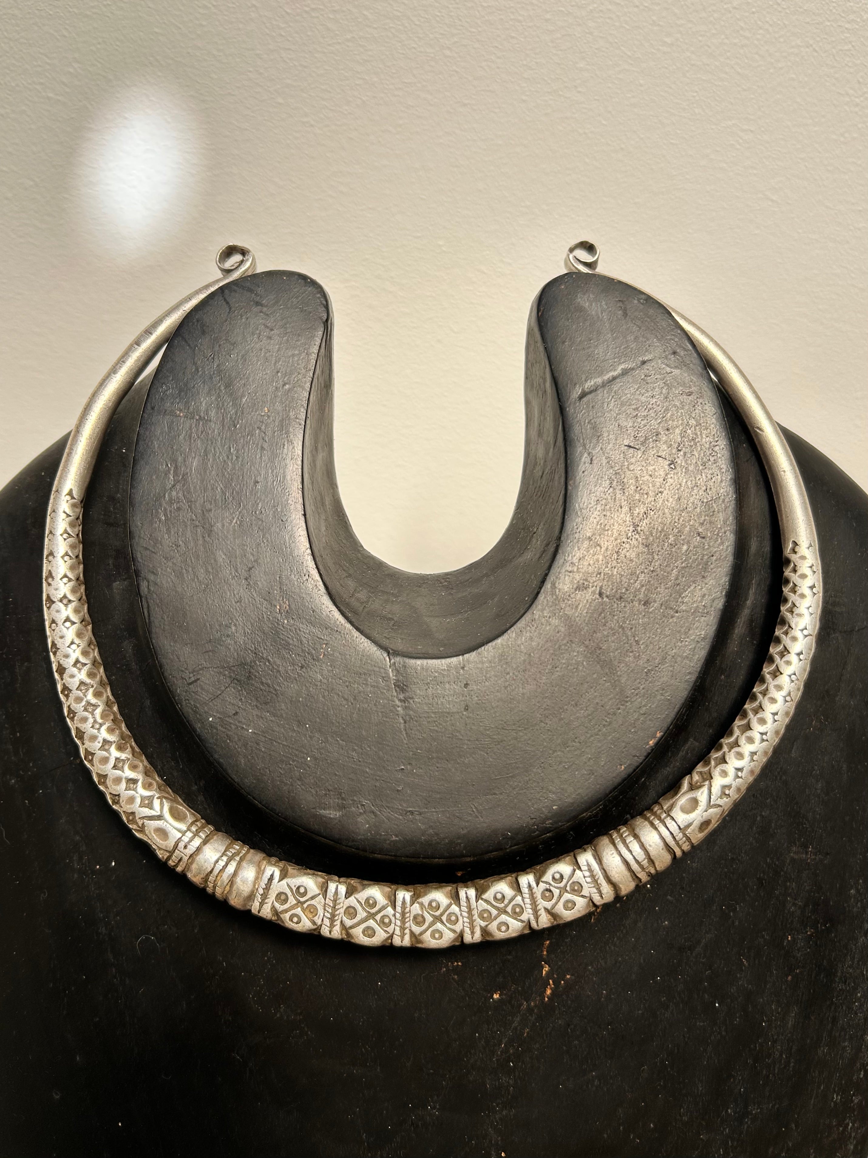 Antique Indian Hansuli Silver Torque 305g