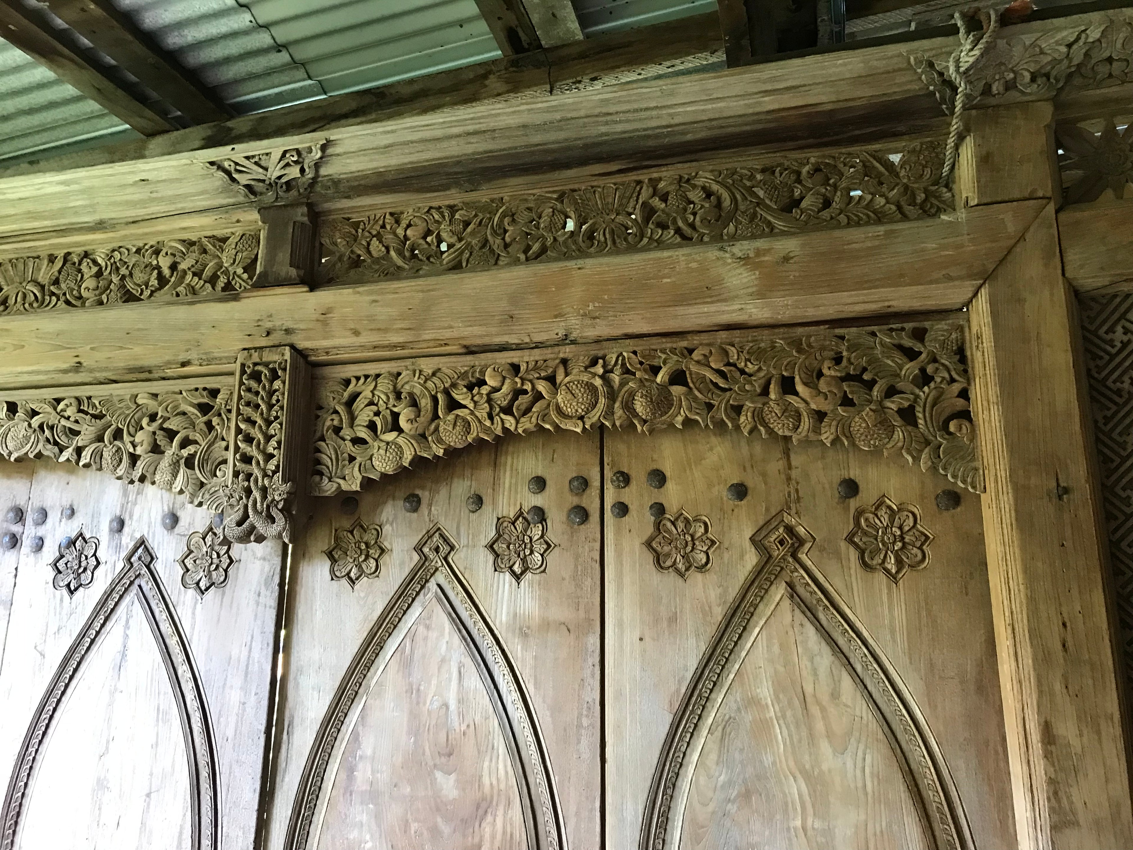 Antique Central Java Teak Shop Front