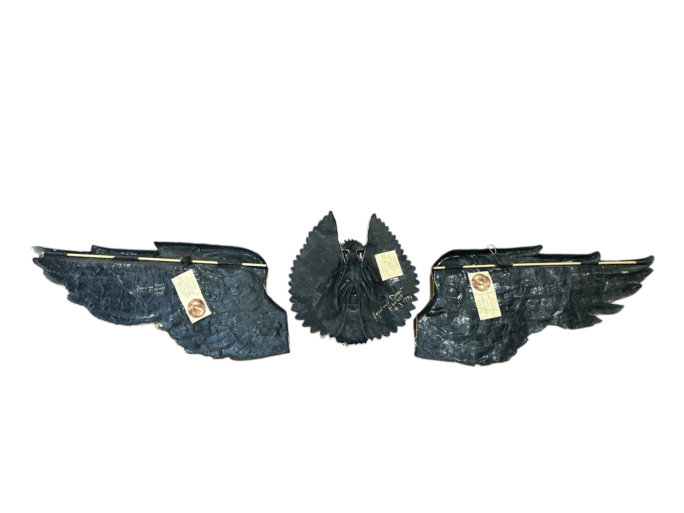 Gilded Vintage Paper Machè Carnival of Venice masquerade mask and wings