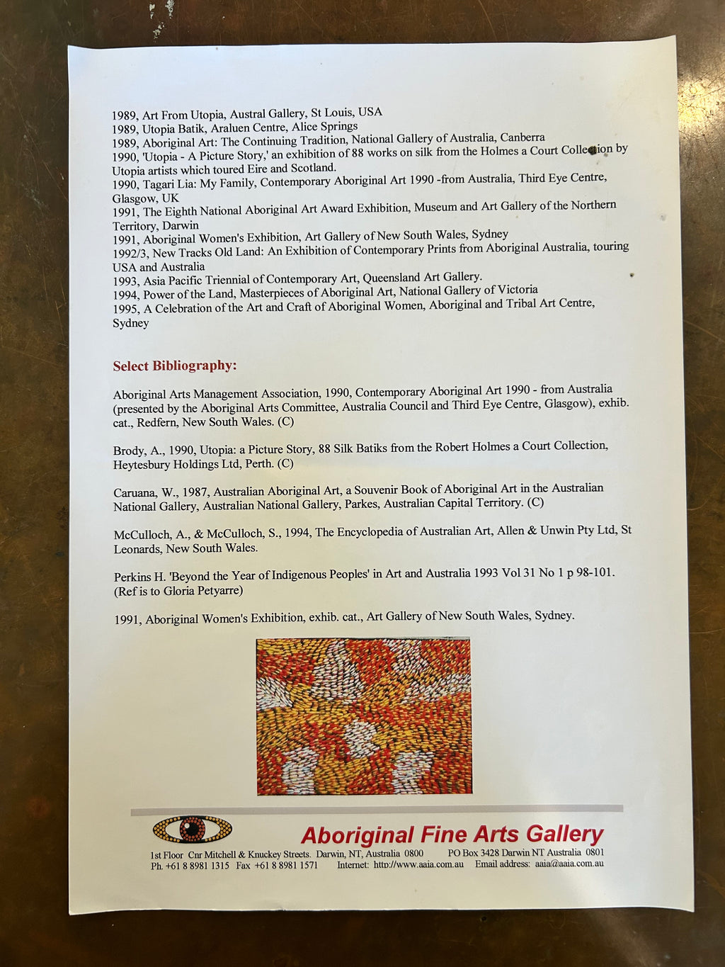 'Leaves in the woods' Gloria Tamerre Petyarre Original Painting