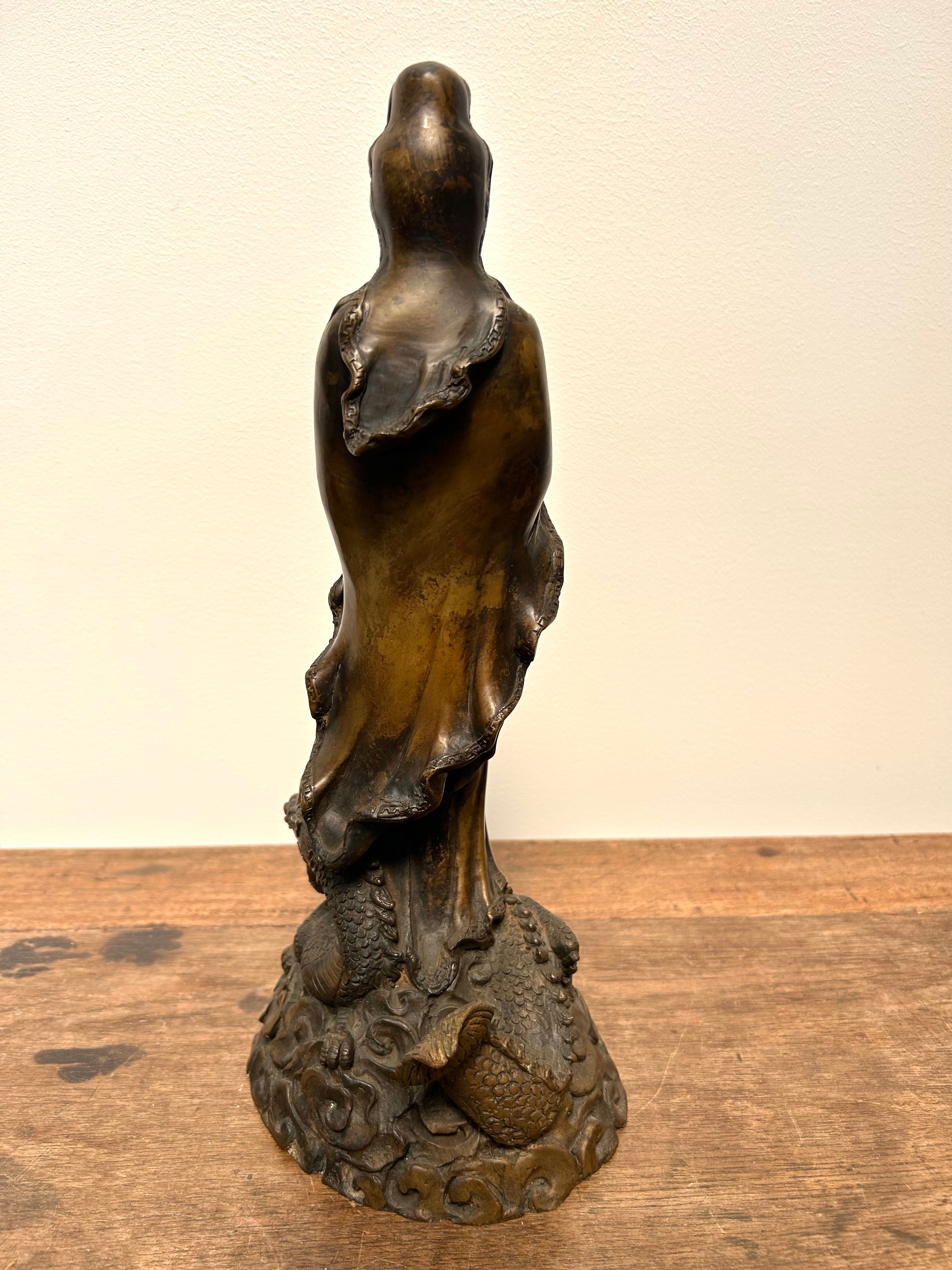 Antique Japanese Guanyin bronze