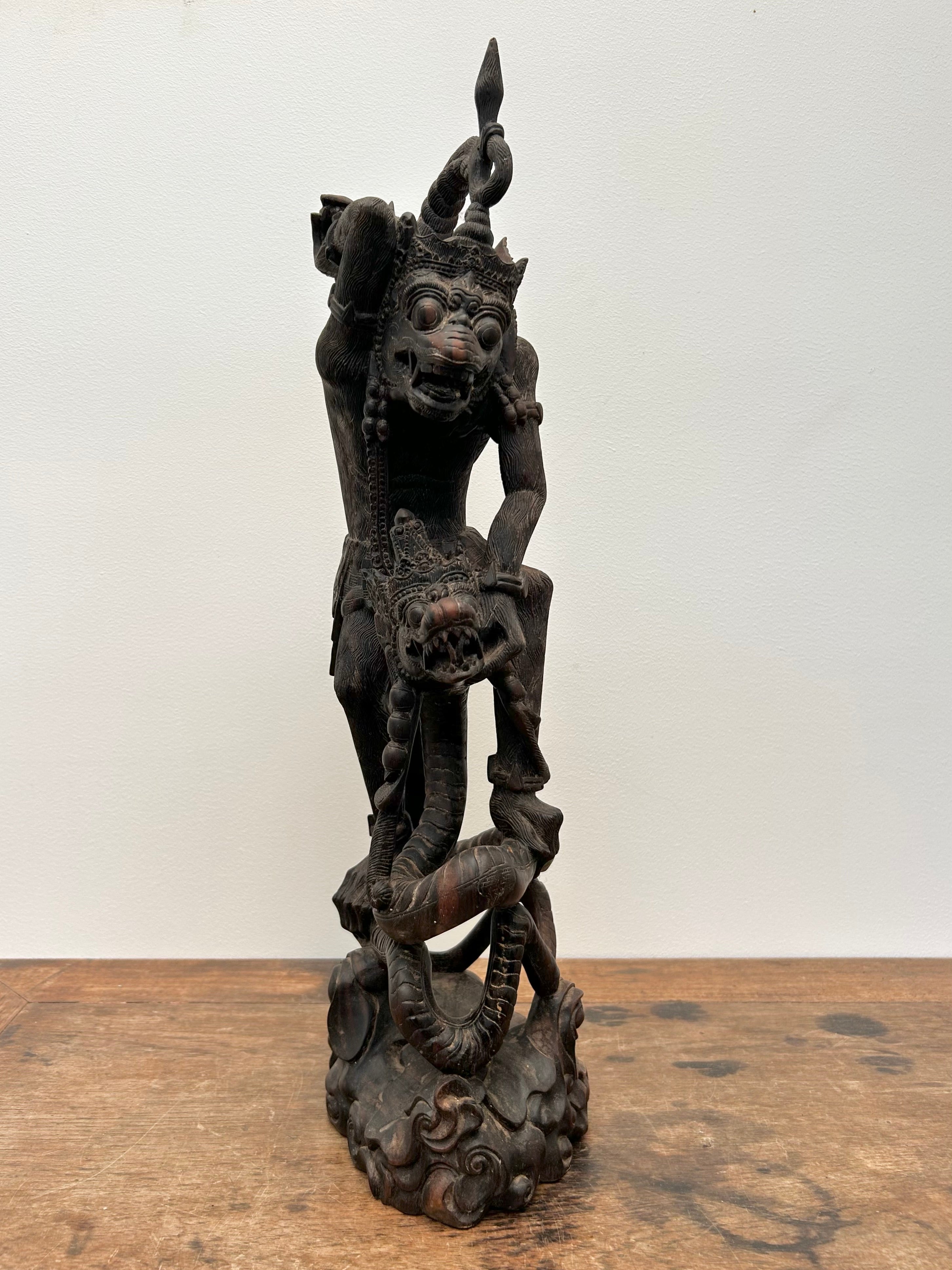 Hand Carved Hanuman Bali Large