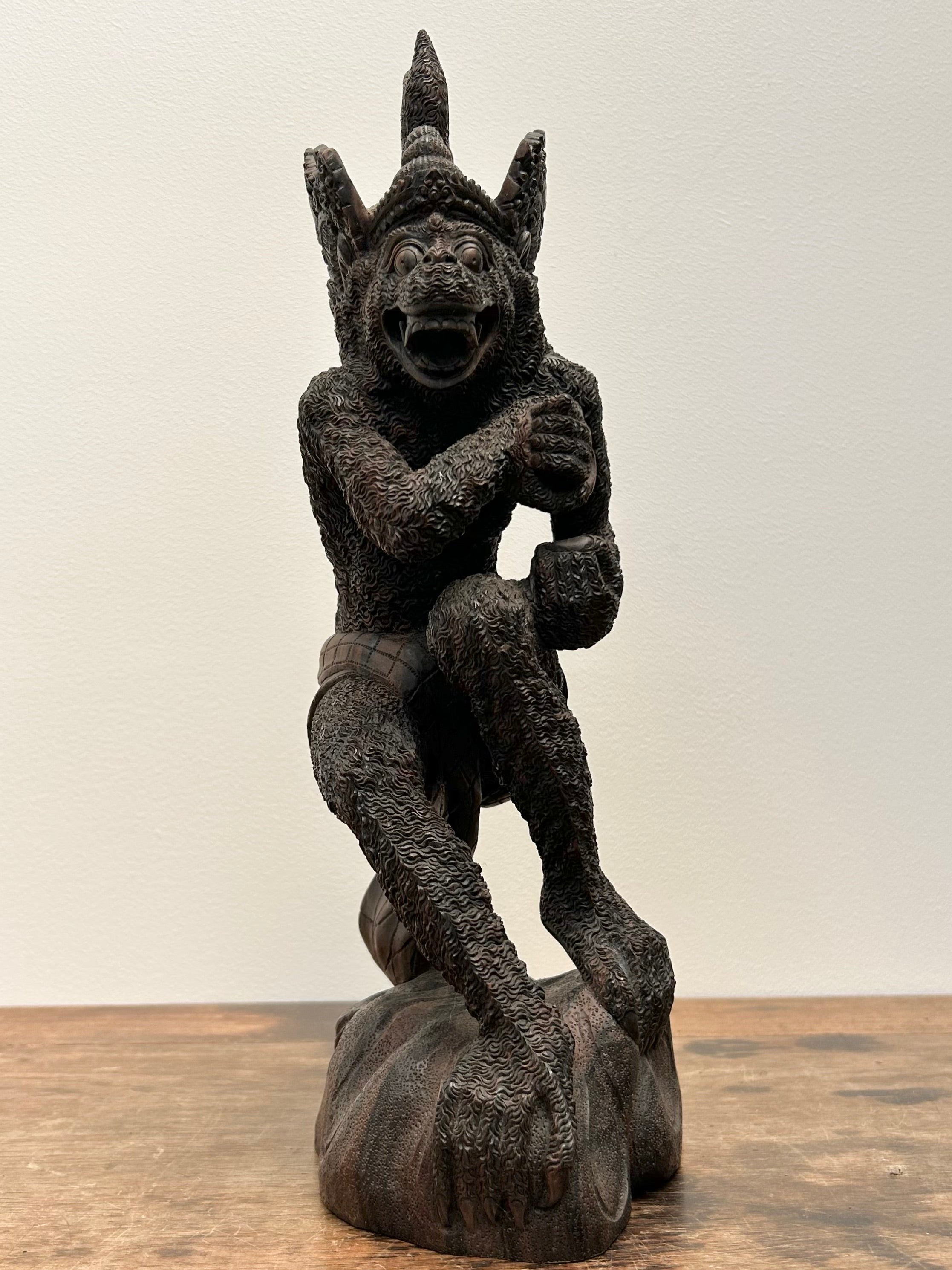 Hand Carved Hanuman Bali Medium 01