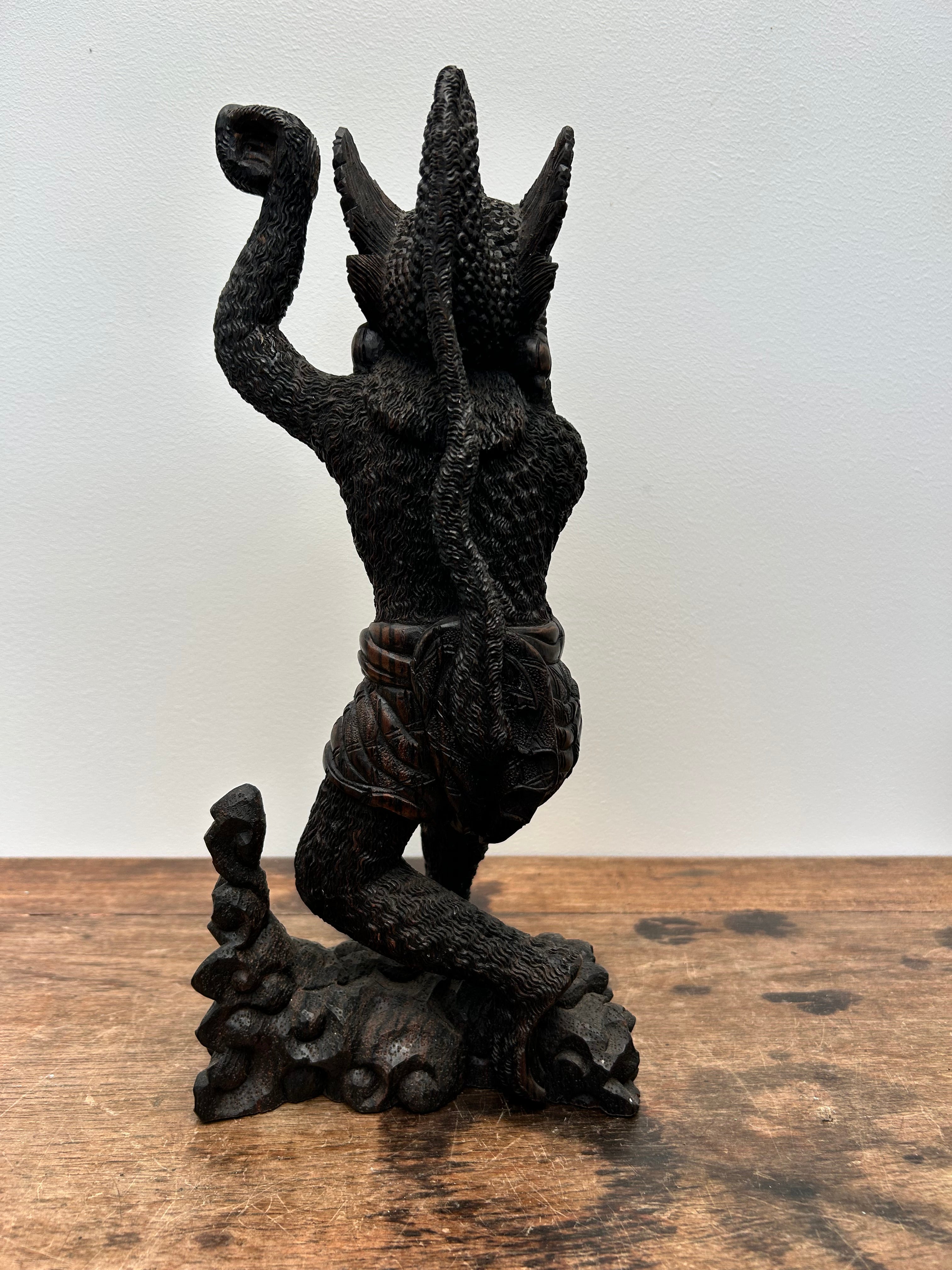 Balinese hand carved timber Hanuman Medium 02