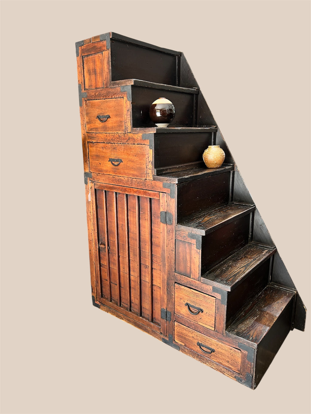 Japanese Antique Kaidan Tansu 01