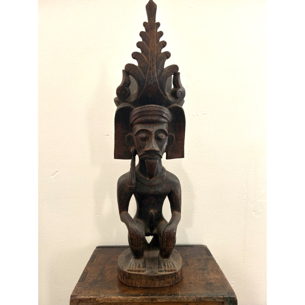 Nias Adu Zatua Ancestral Figure | Hand-Carved Timber Sculpture | Vintage