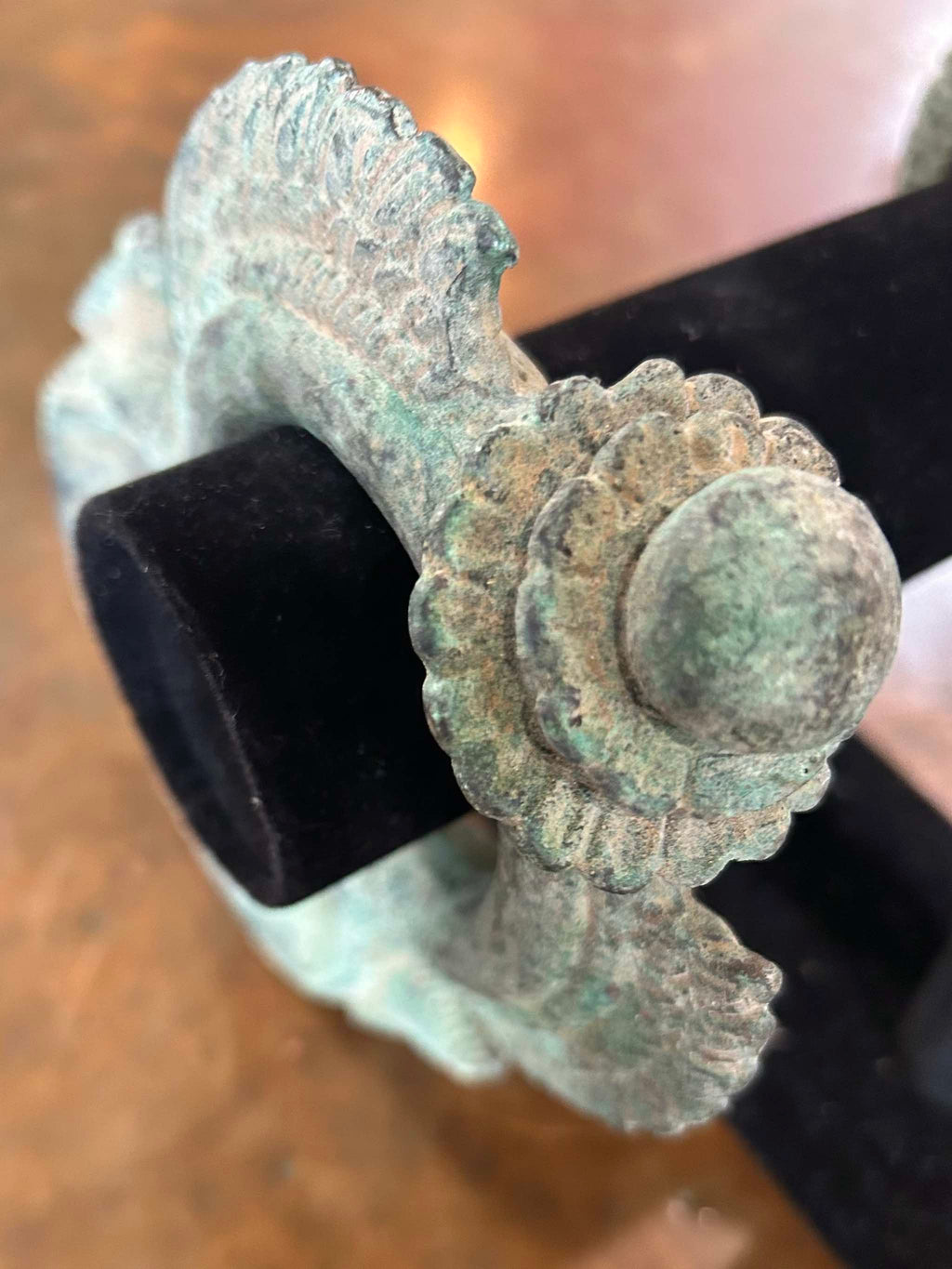 Antique Khmer Bronze Palanquin Ring
