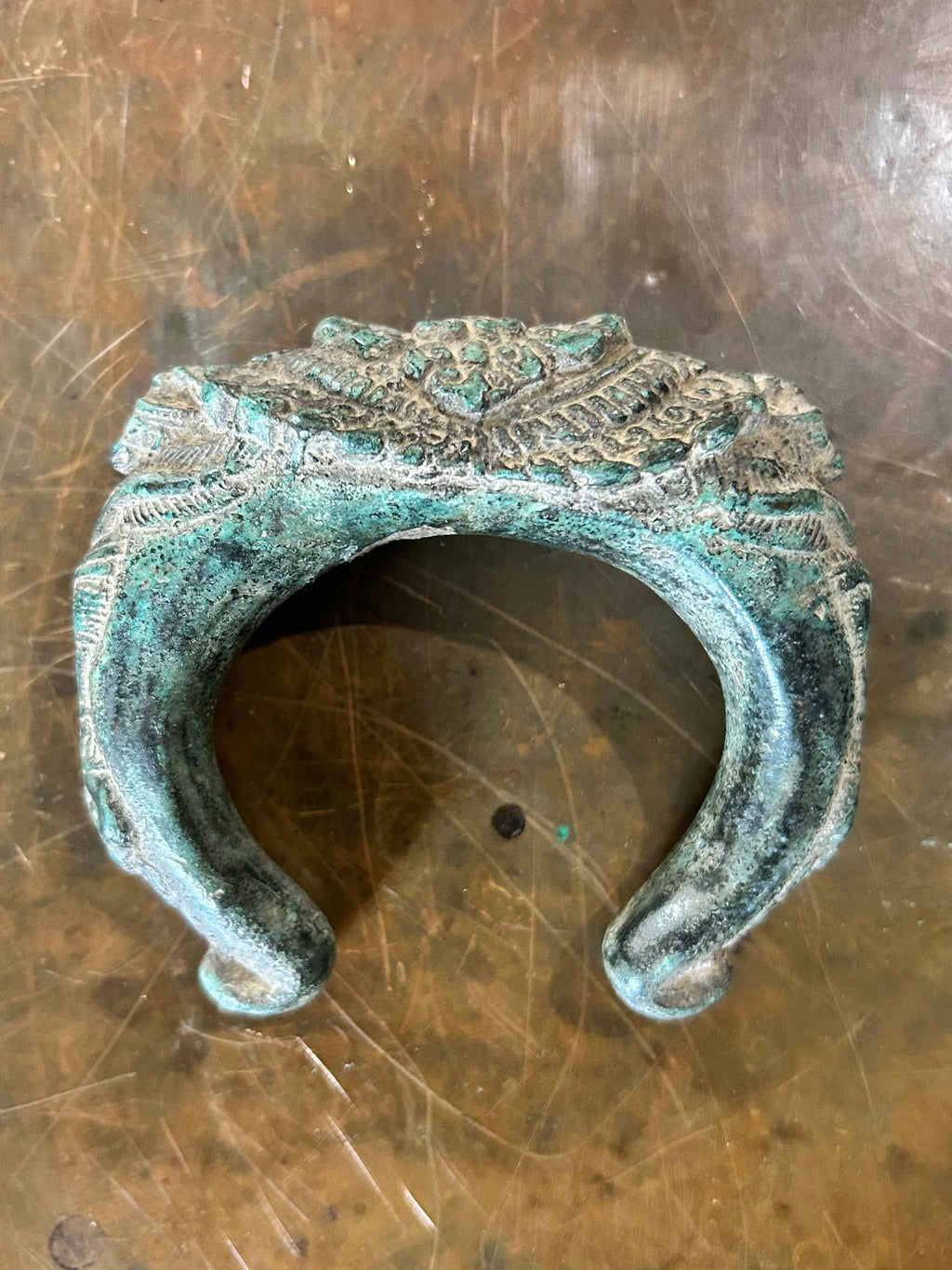 Antique Khmer Bronze Warrior Bracelet small