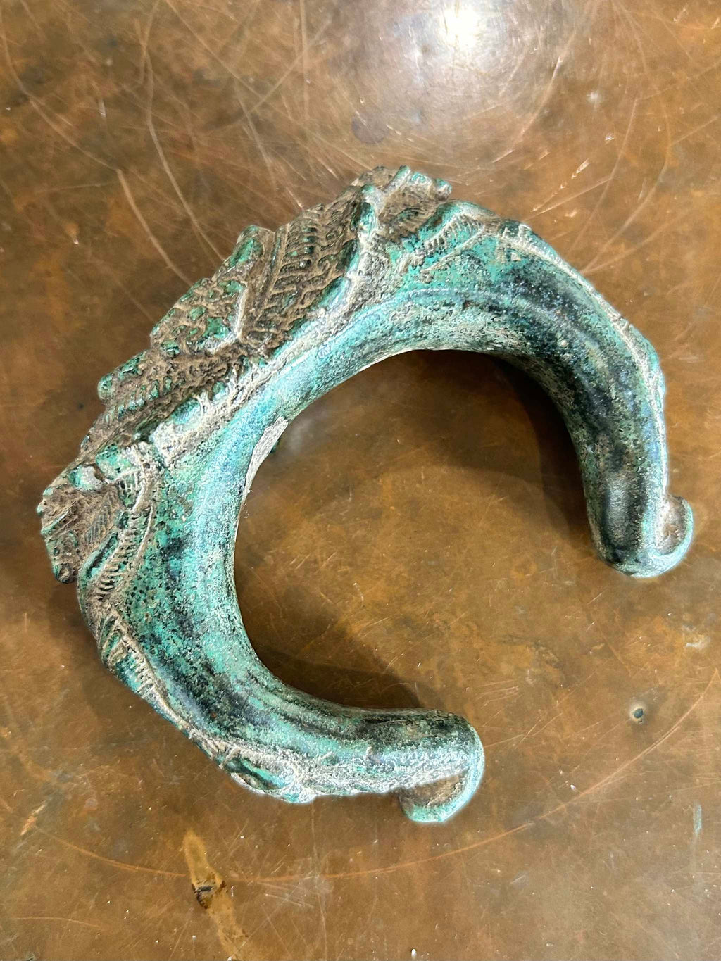 Antique Khmer Bronze Warrior Bracelet small