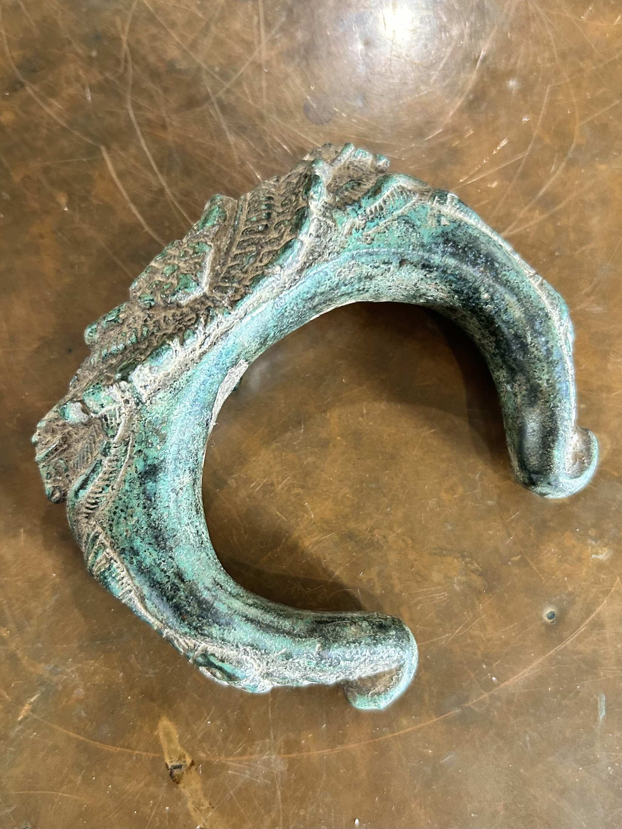 Antique Khmer Bronze Warrior Bracelet small