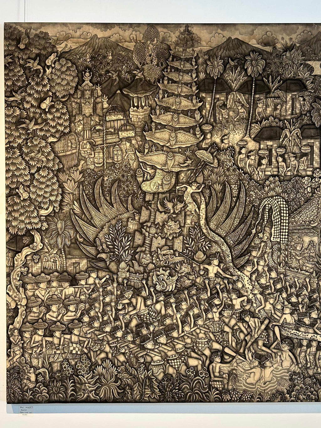 Large Mid 20th Century Traditional Balinese Painting