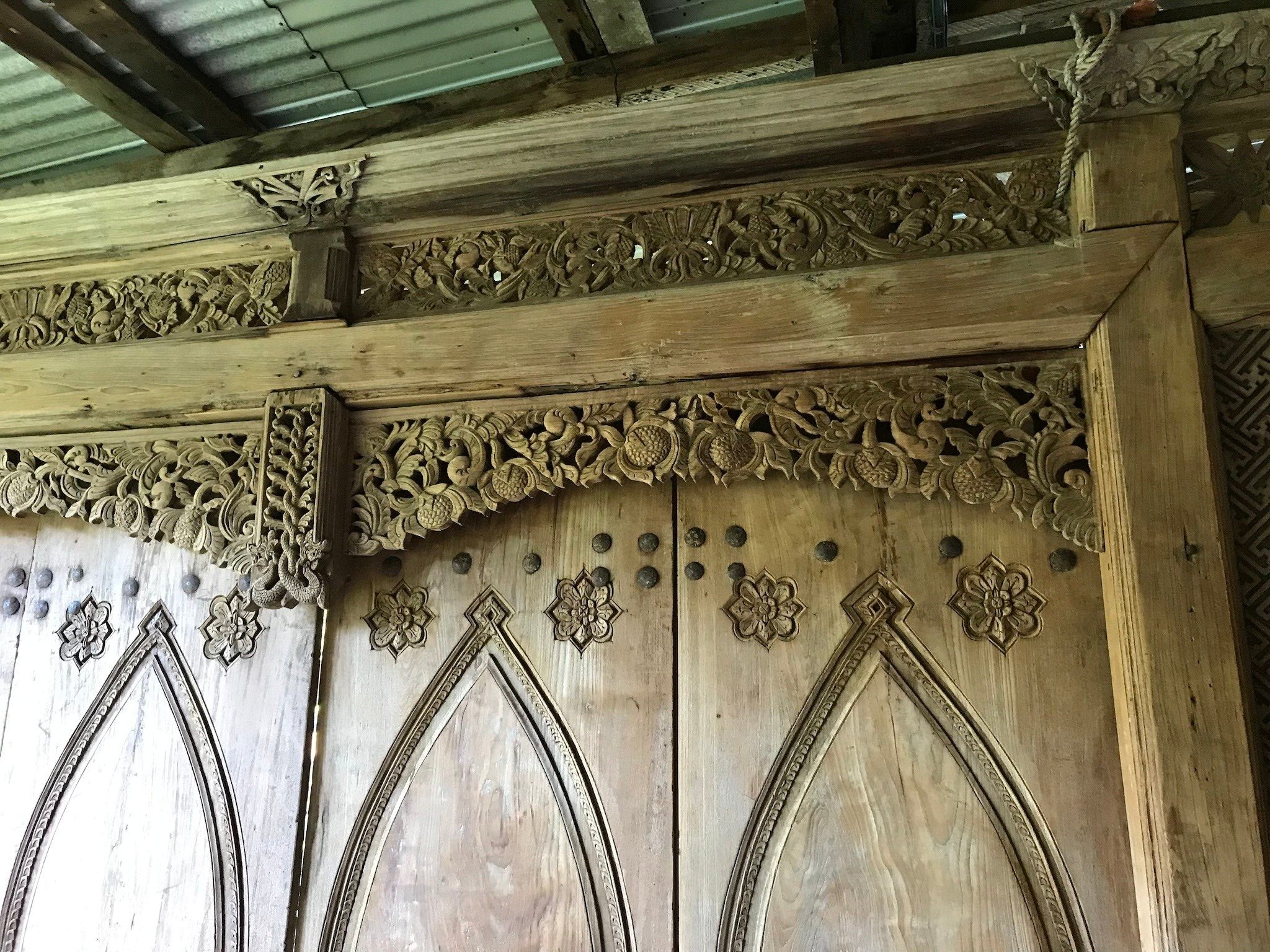 Antique Central Java Teak Shop Front
