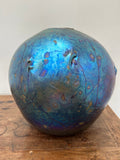 Colin Heaney Large Iridescent Glass Sphere Vase | Cape Byron Hot Glass Studio | 1990