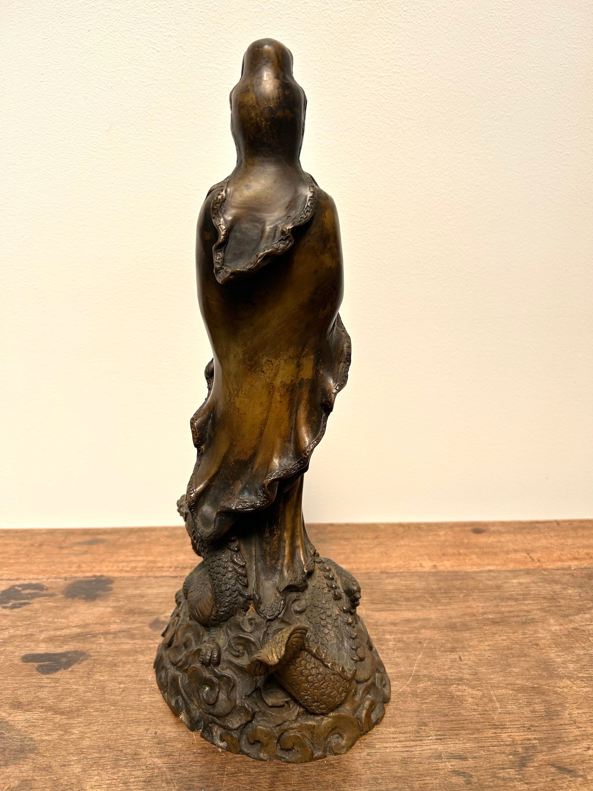 Antique Japanese Guanyin bronze