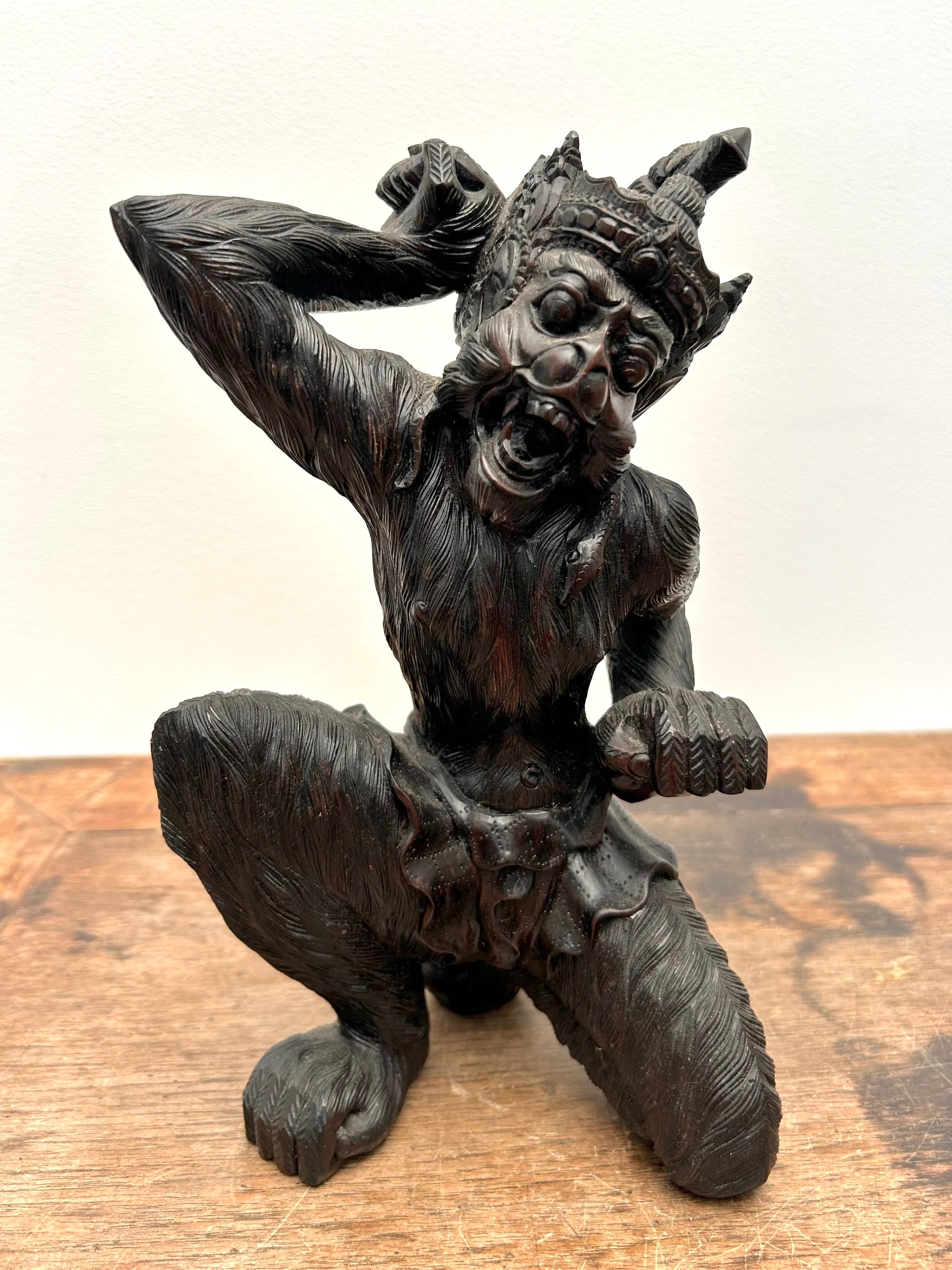 Hand Carved Hanuman Statue Bali Small