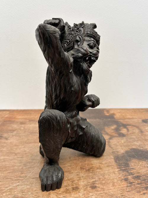 Balinese Hand-Carved Timber Hanuman Sculpture | Vintage | 26cm High