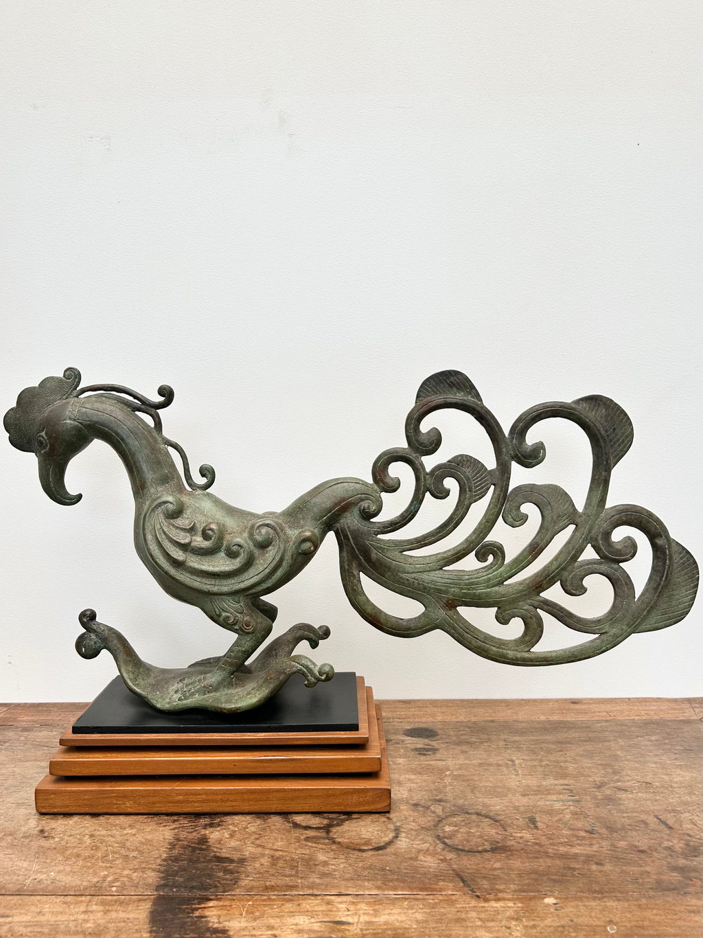 Javanese Bronze Cockerel Statue