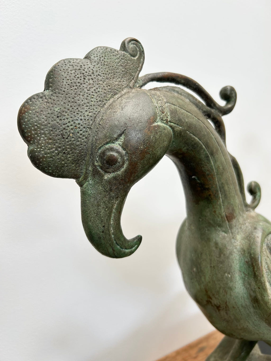 Javanese Bronze Cockerel Statue