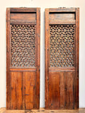 Pair Antique Chinese Elm Screens
