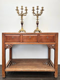 Pair French 19th century Gilt and Boulle Candelabras