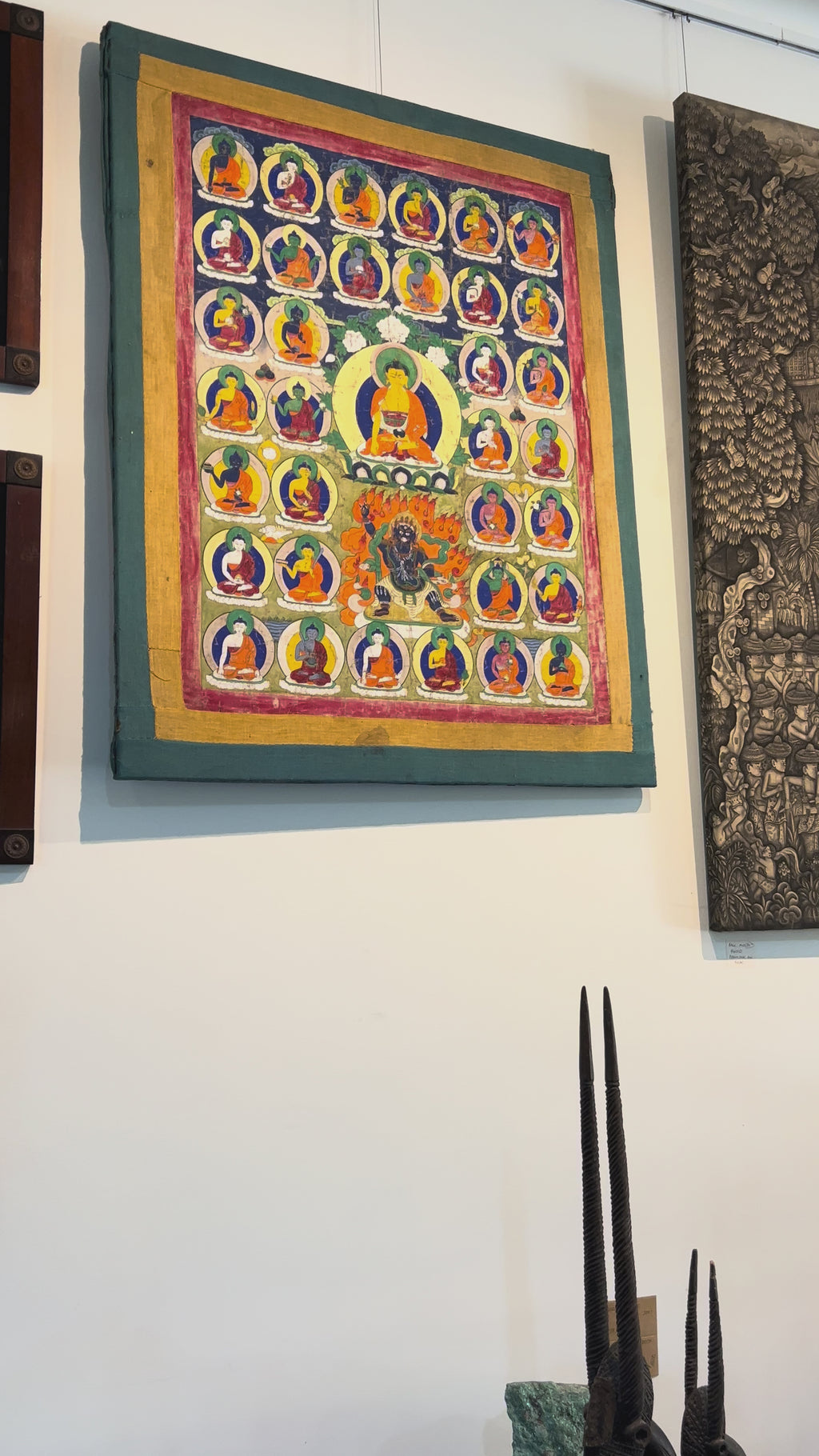 Large Mid 20th Century Traditional Balinese Painting