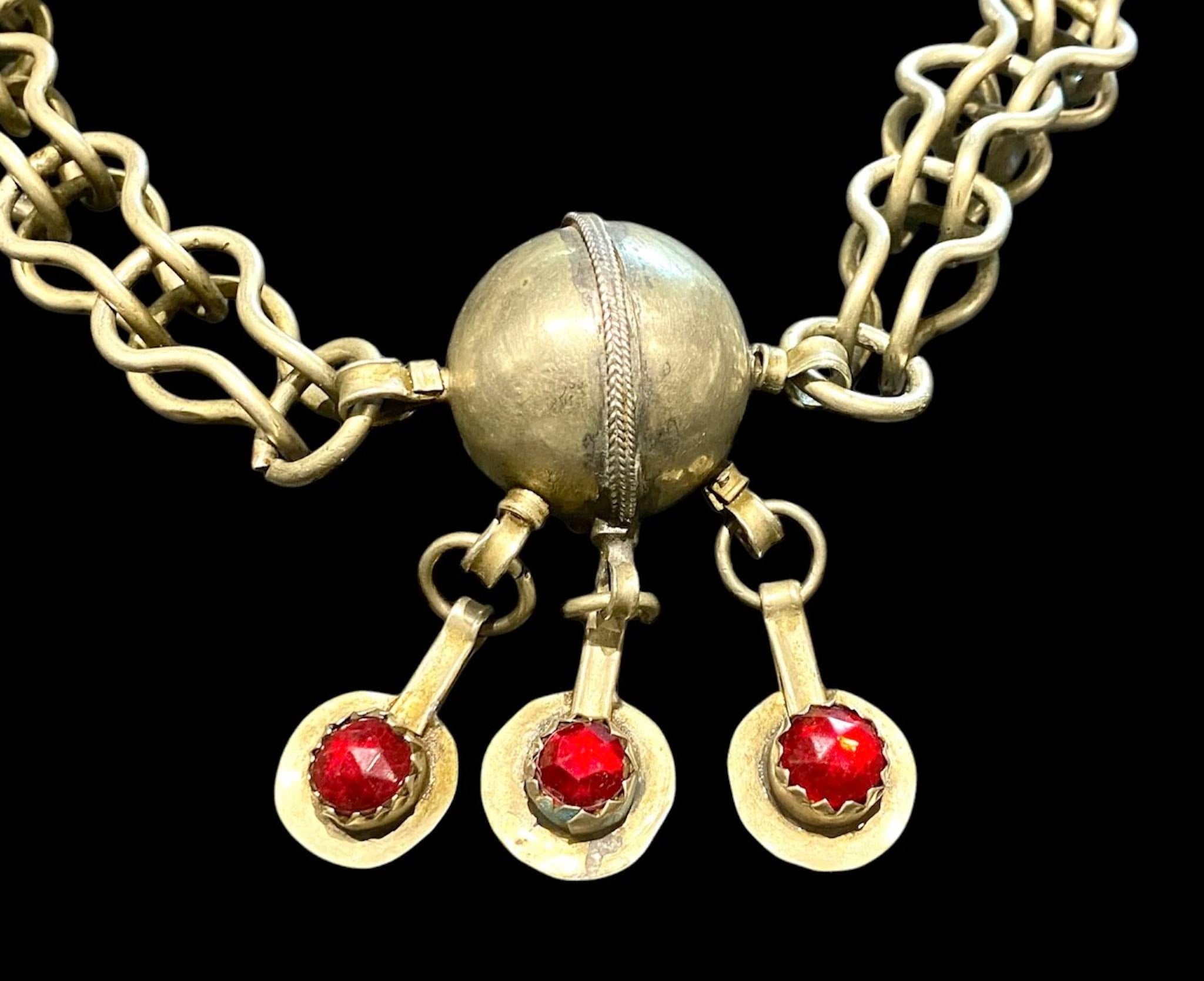 Vintage Moroccan Berber Coin Silver Cloak Chain