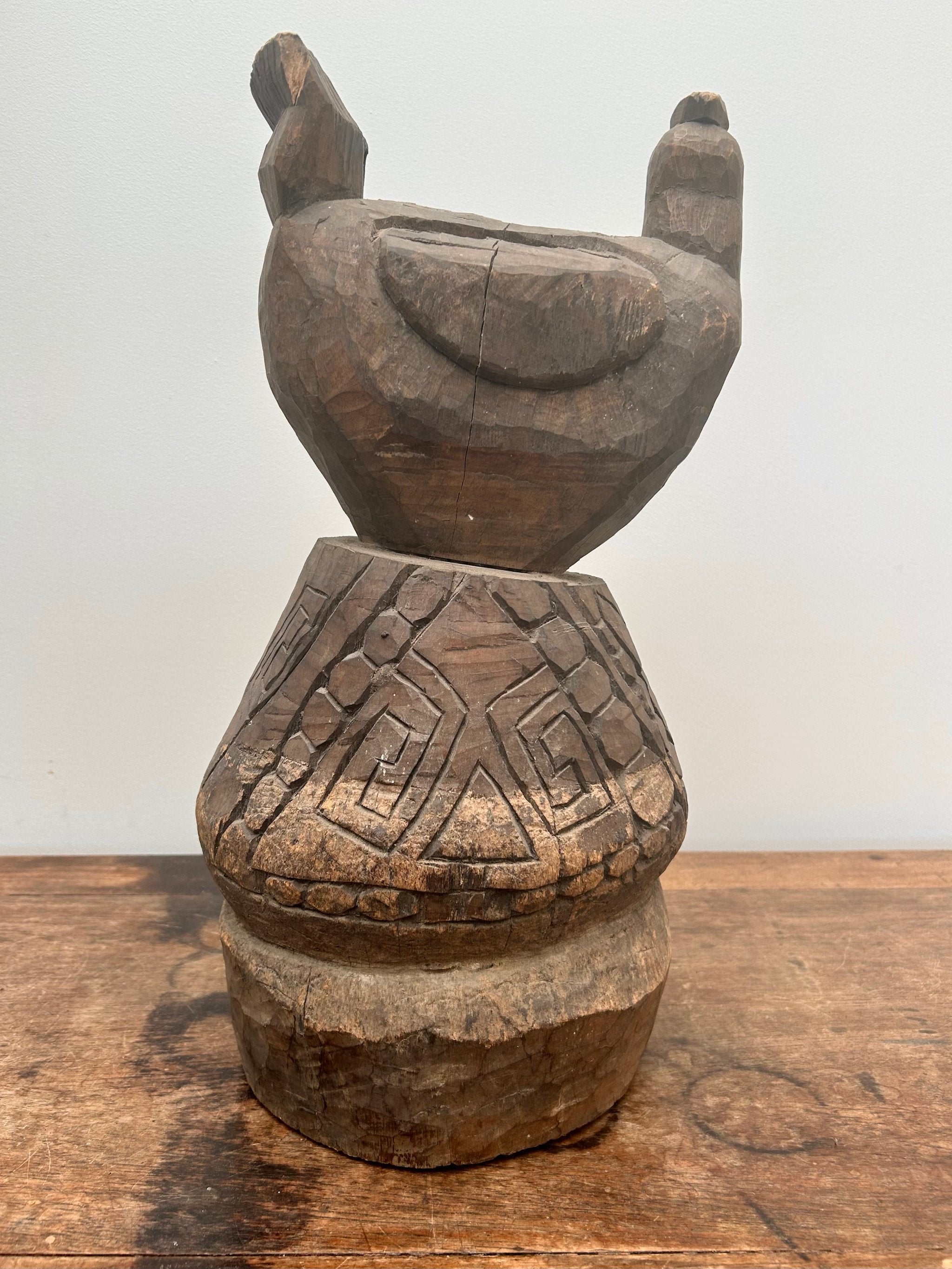 West Timor Carved Timber House Post Finial